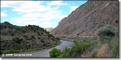 the Rio Grande just south of Pilar