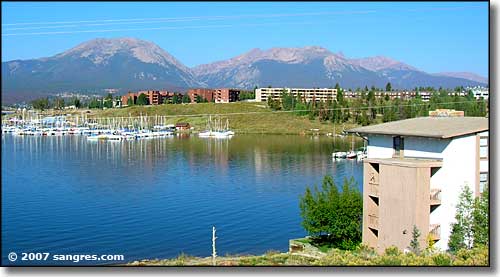 The Gore Range from Dillon Reservoir