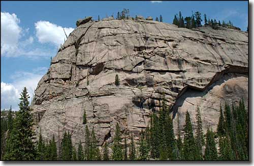 A granite dome in Sarvis Creek Wilderness