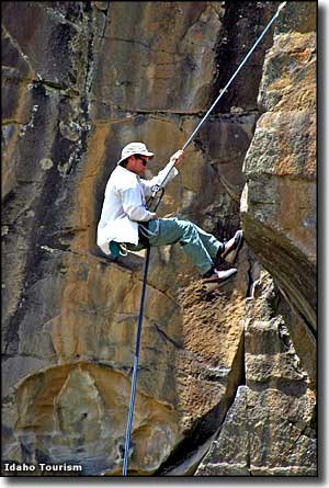 Rock climbing in City of Rocks National Reserve