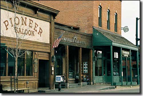 In downtown Hailey, Idaho