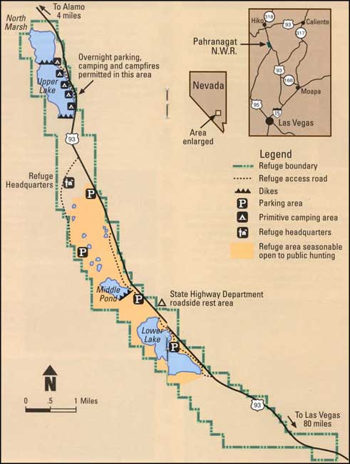 Pahranagat National Wildlife Refuge map