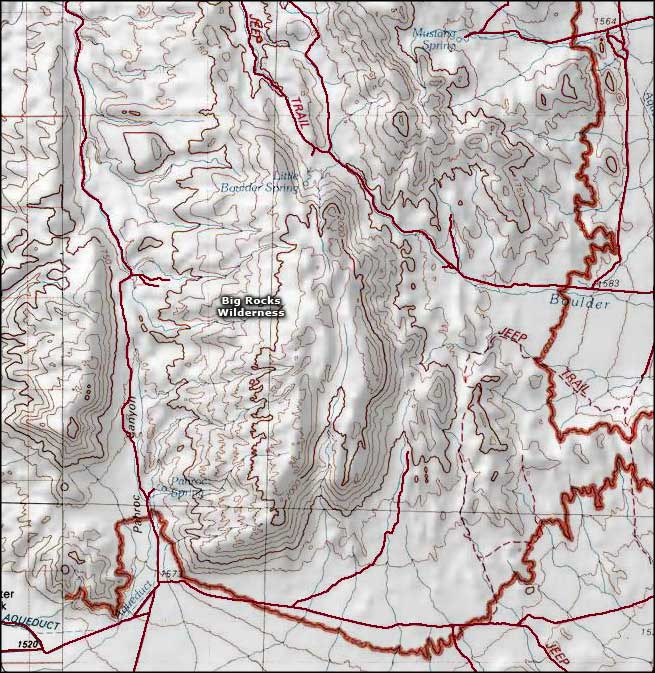 Big Rocks Wilderness map