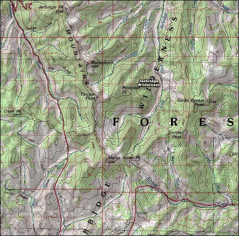 Jarbridge Wilderness map