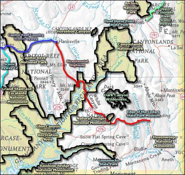 Bicentennial Highway area map