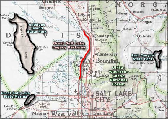 Great Salt Lake Legacy Parkway area map