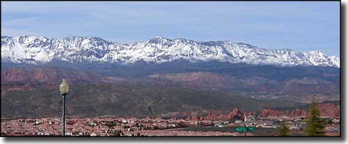 The Pine Valley Mountains rise northwest of Hurricane