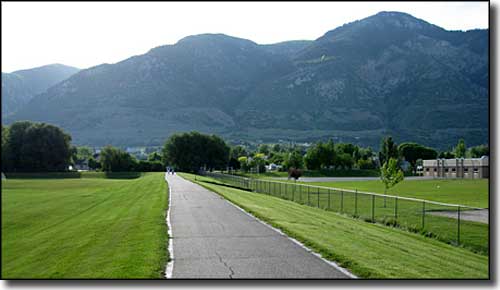 The Wasatch Front rises just east of North Ogden