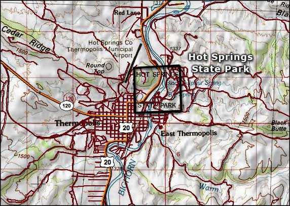 Hot Springs State Park map